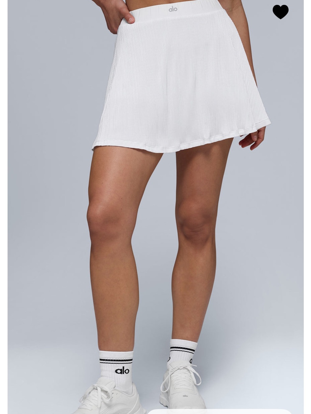 NWT Alo Micro Plisse Tennis Skirt, white XS ✨🤍